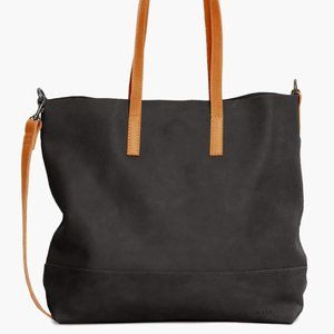 ABLE Crossbody Tote in Cognac & Black